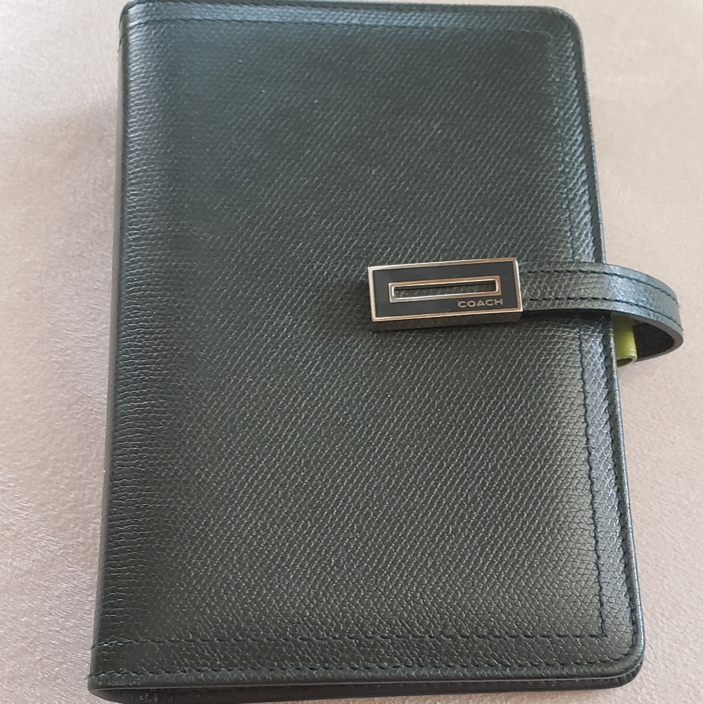 NWOT COACH 4x6 Address Book (6 ring) Hunter Green